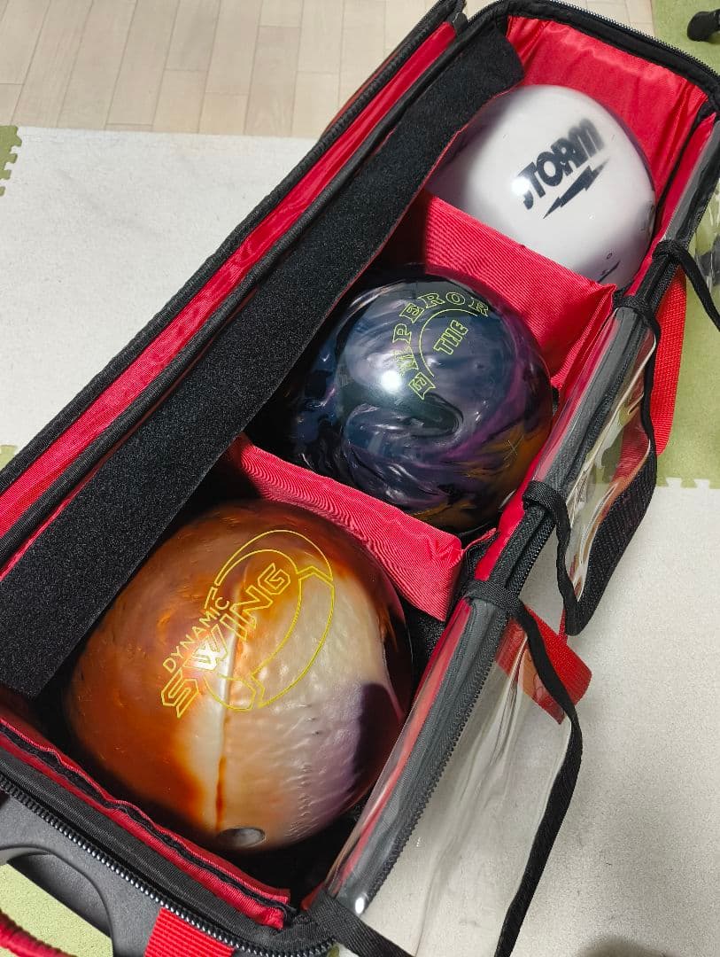 D*e様 【要商品説明閲覧】ボウリングボール 3個セット　バッグ付き
