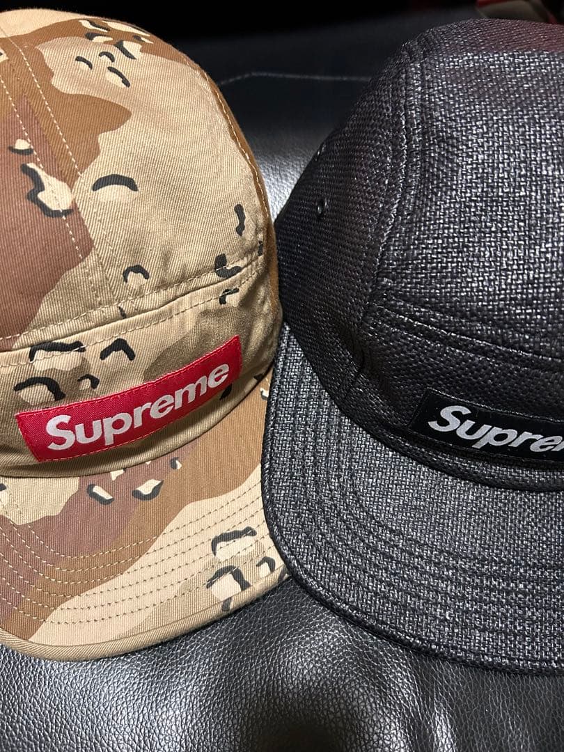 Supreme キャップ 2色セット カモフラージュ ブラック