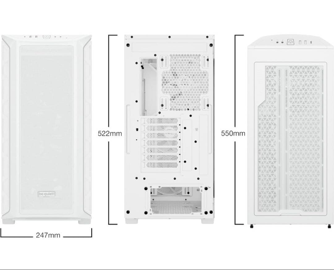 未使用　be quiet! PCケース　SHADOW BASE 800 FX 白