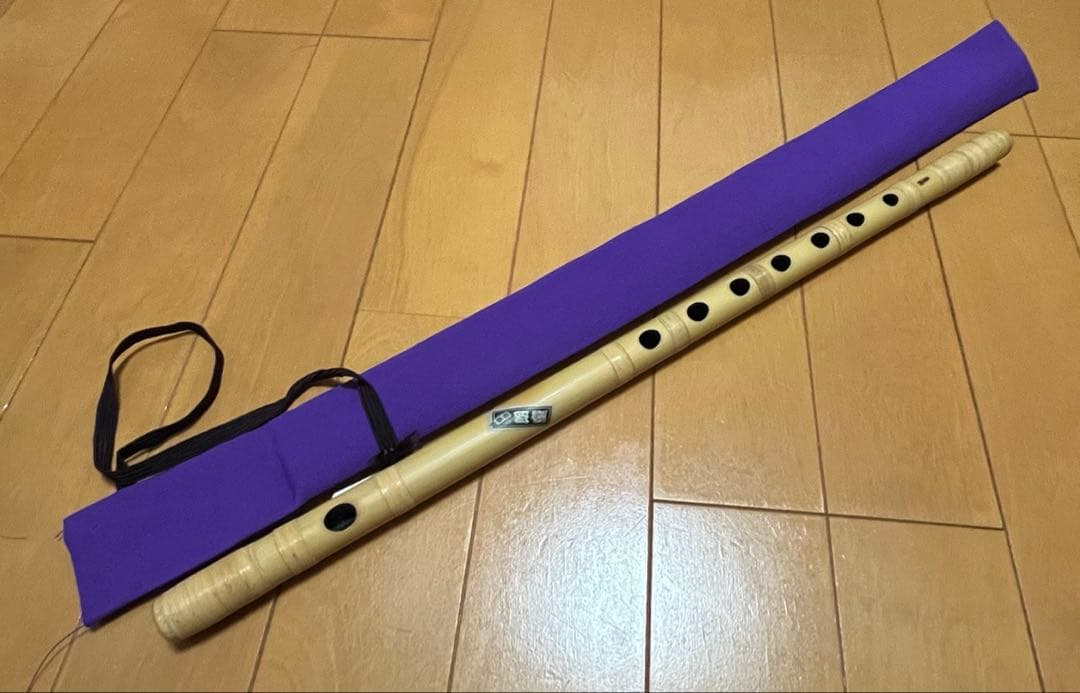 朗童　篠笛 竹製 六本調子　ケース付き