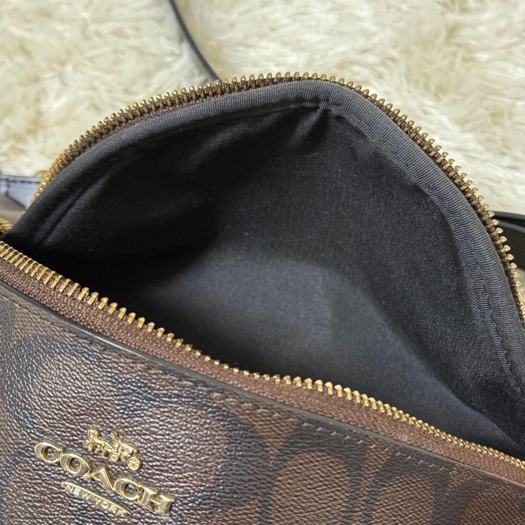 極美品✨COACH コーチ ウエストバッグ PVC シグネチャー ボディバッグ