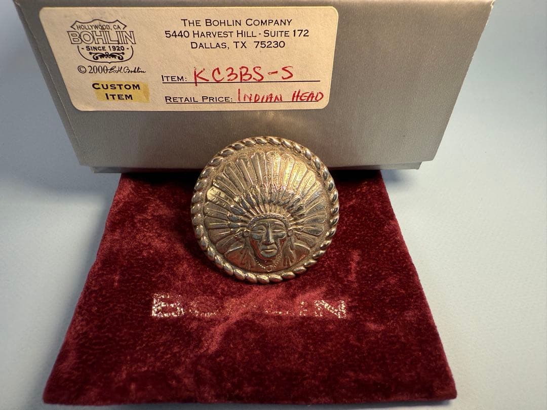 アクセサリー Edward H Bohlin Scarf Slide Indian Head