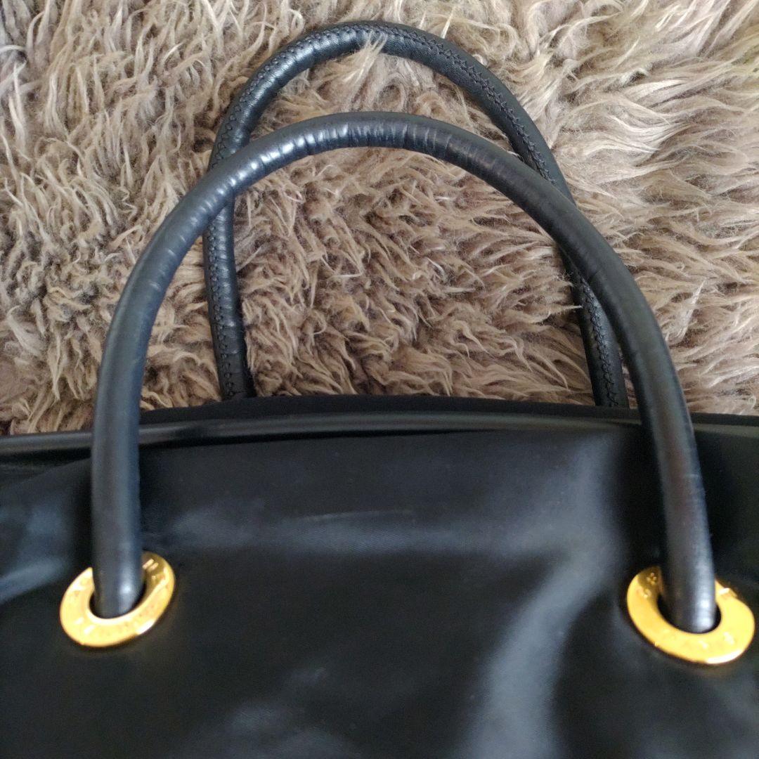 セリーヌ　CELINE　ナイロン　レザー　ハンドバッグ　入学　卒業　美品