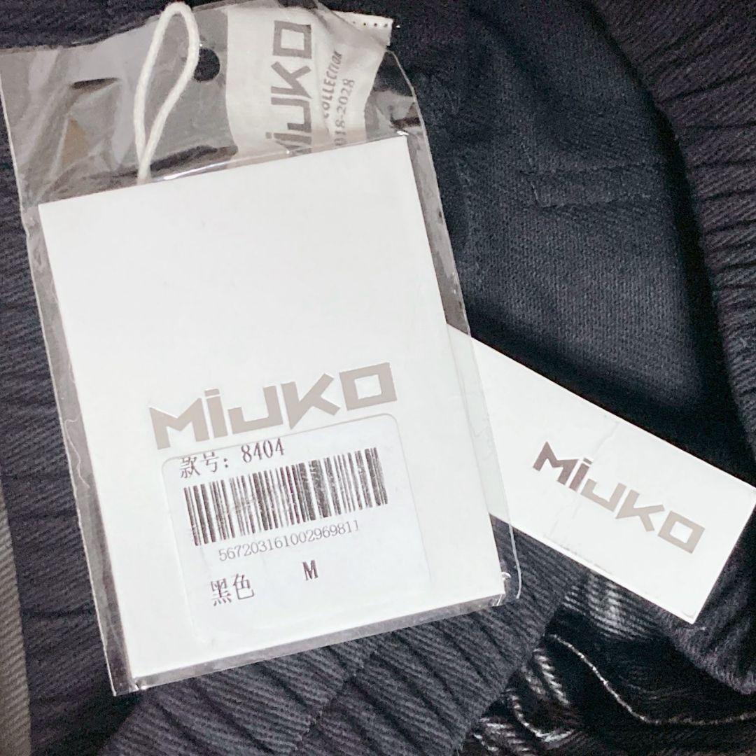 MIJKO カーゴパンツ y2k パンク opium 韓国 レザー調 黒 M