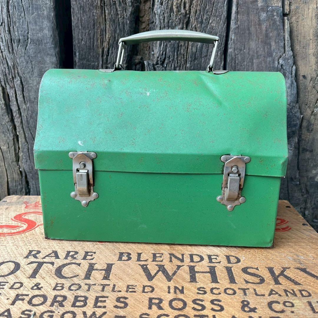 【USA vintage】1940sサーモス　メタル　ランチボックス　アメリカ