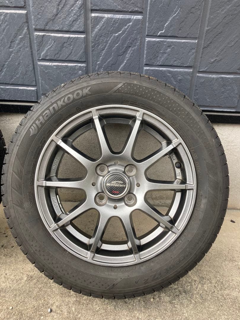 165/65/14インチ スタッドレスホイールセット Hankook 出品1