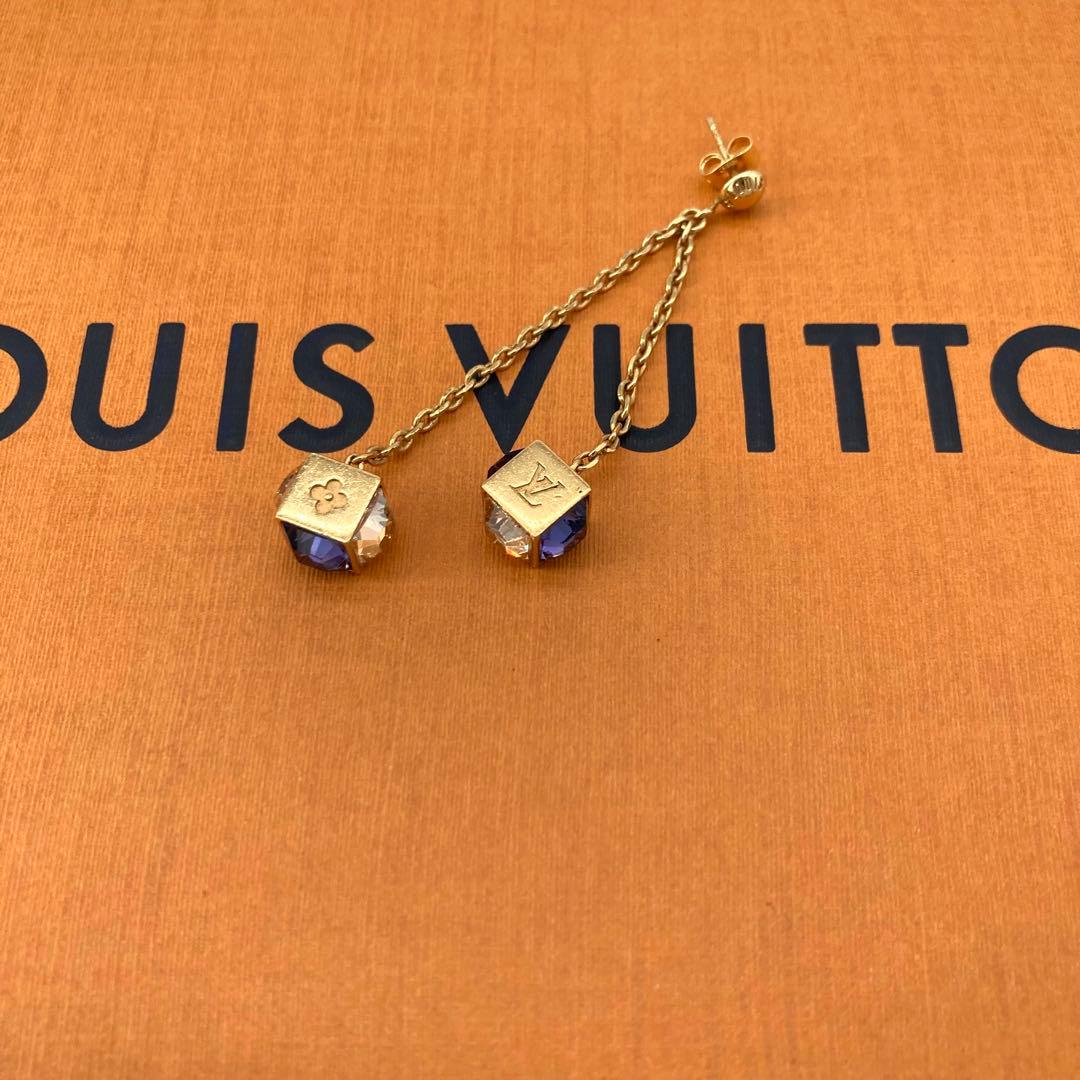 鑑定済 ルイヴィトン ピアス ブックルドレイユ パンダン ギャンブル 片耳のみ