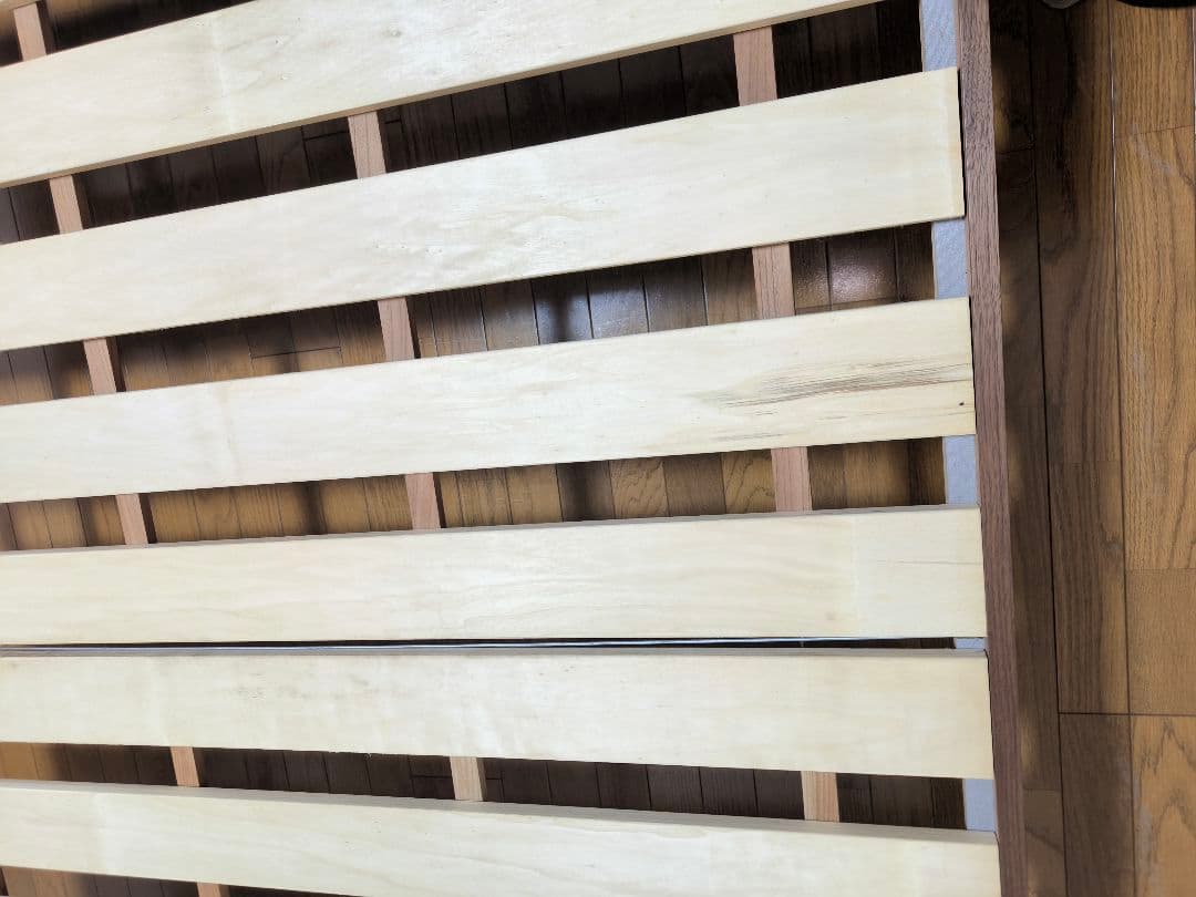 【ACTUS】ダブルベッドフレーム　ウォールナット