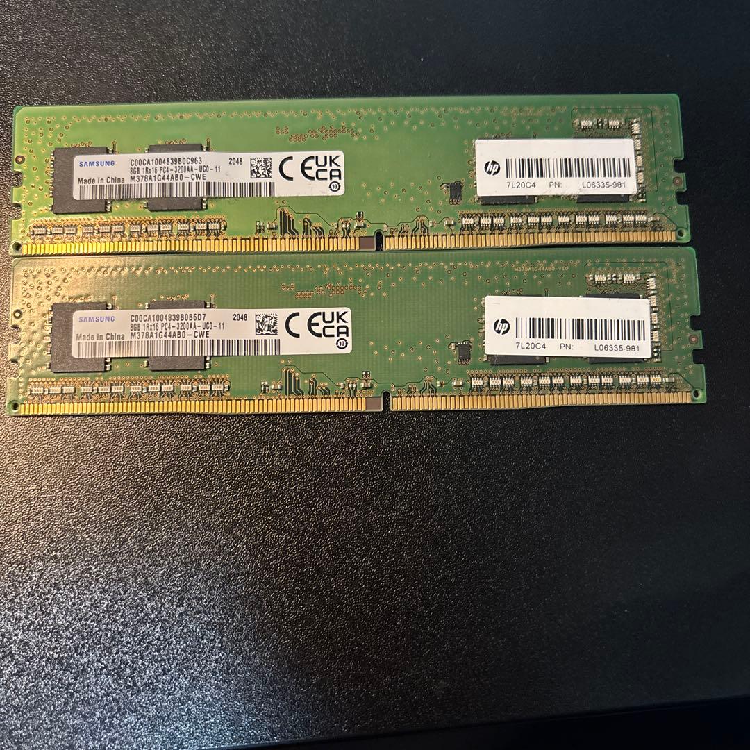 バルク品Samsung 16GB DDR4メモリ 3200mhz