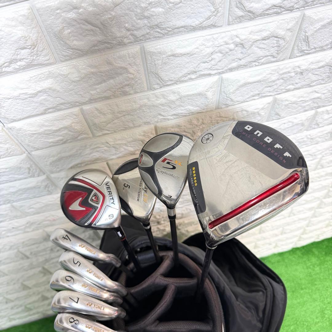ゴルフセット　初心者応援　YONEX onoff ラウンド仕様　右打ち　すぐ使用
