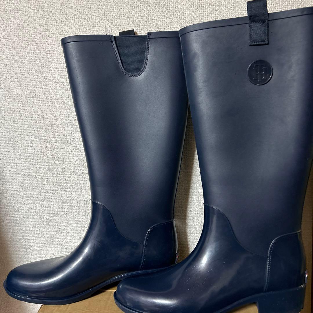 新品未着用！  ネイビー　ロング　レインブーツ