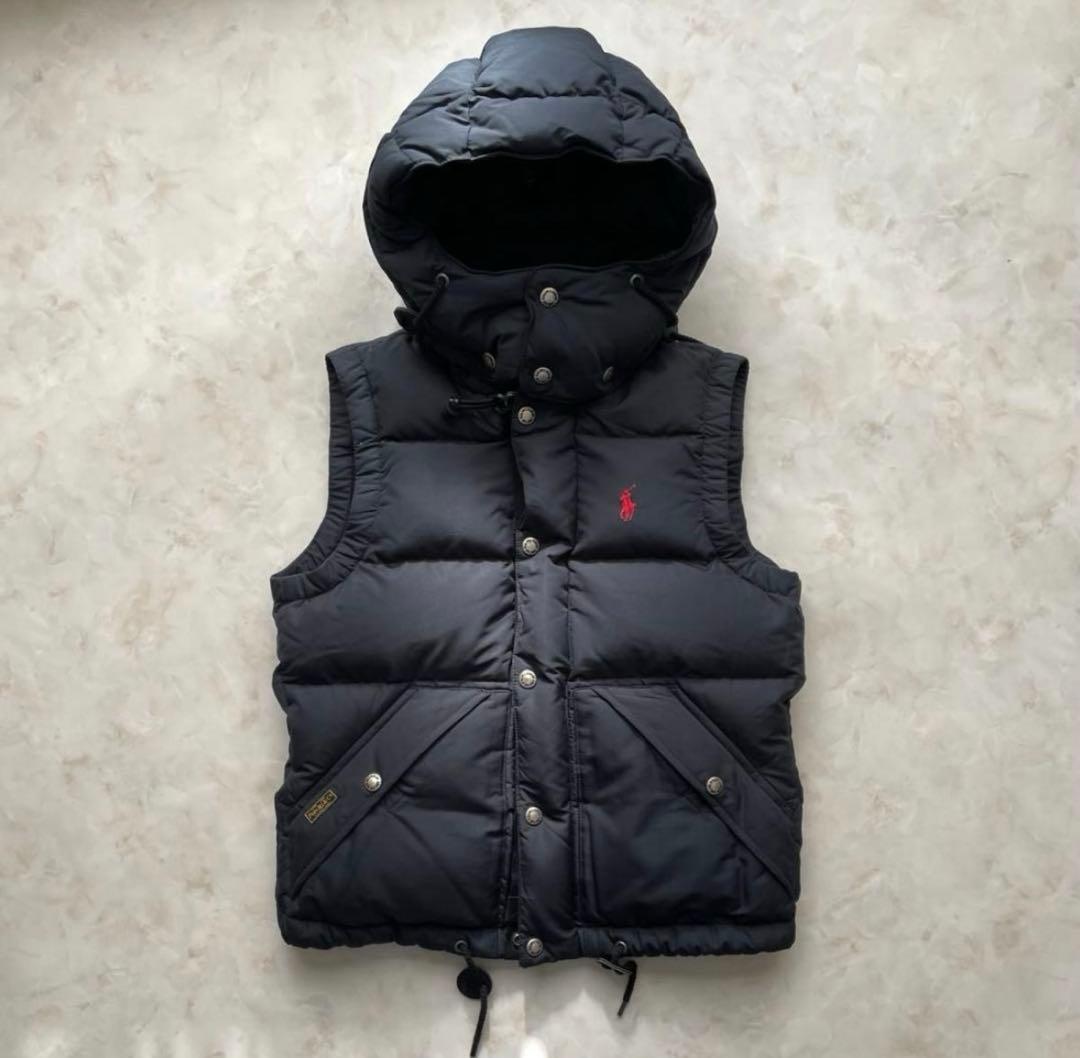 【極美品】POLO RALPH LAUREN フード付き　ダウンベストS相当