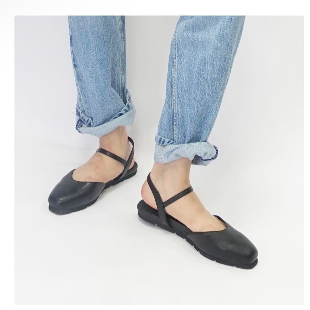 【美品】ラクバキ　ミュール ブラック　Lサイズ