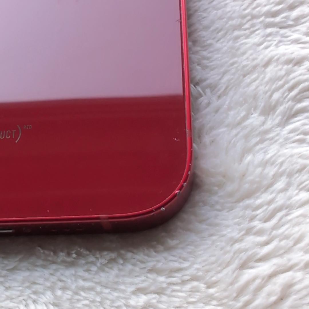 iPhone13 128GB レッド フロントパネル交換済 充電口不良 ケース有