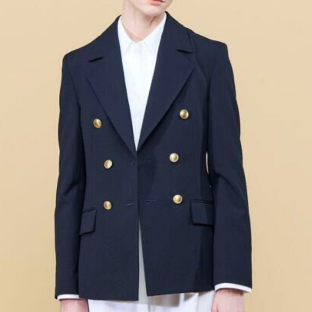 タグ付き デプレ ハードオックスフォード ダブルブレスト ジャケット 金ボタン