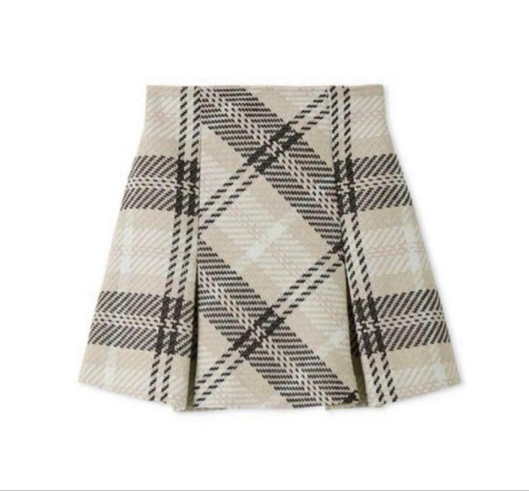 美品　SNIDEL / ロービングチェックミニスカート