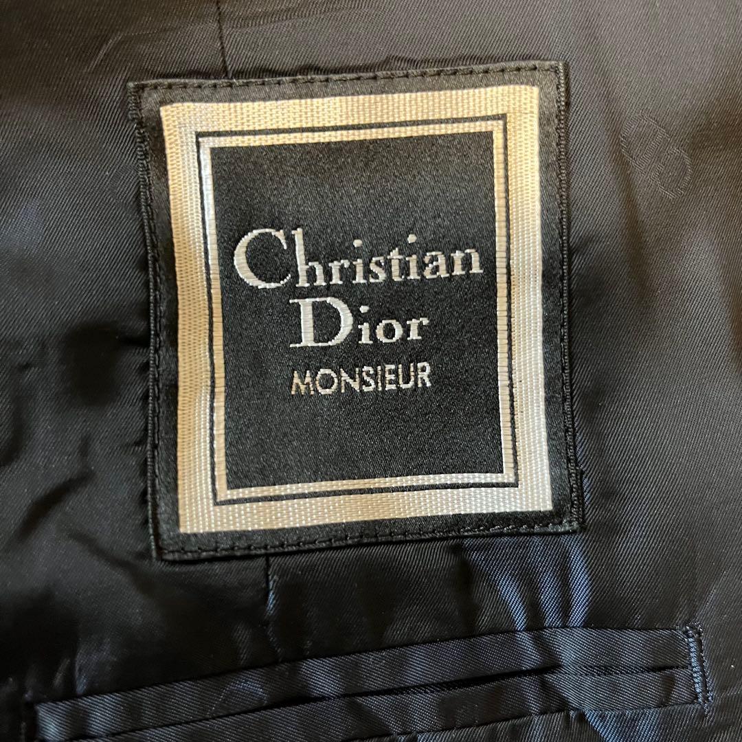 美品✨クリスチャンディオール　ダブルブレスト　セットアップ　ストライプ　ネイビー