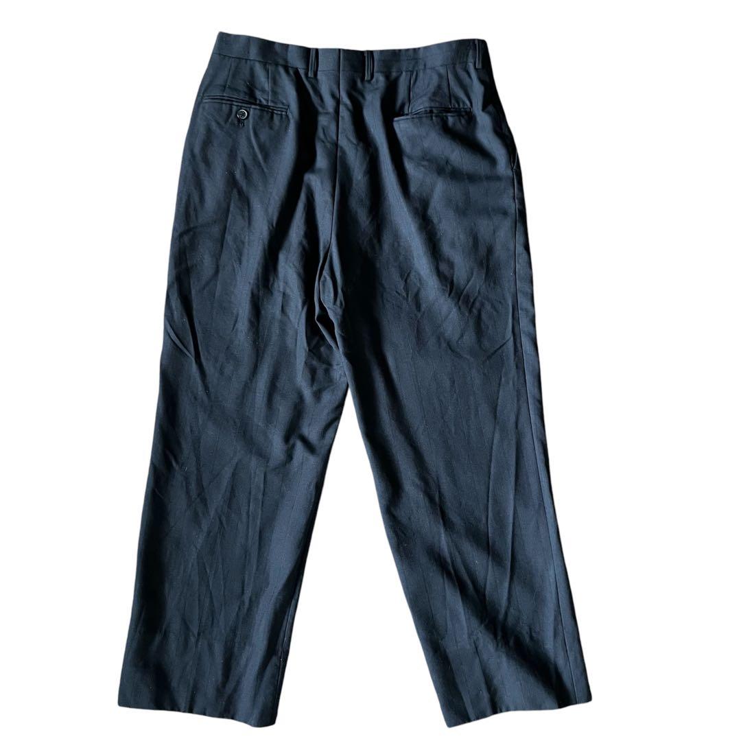 美品✨クリスチャンディオール　ダブルブレスト　セットアップ　ストライプ　ネイビー