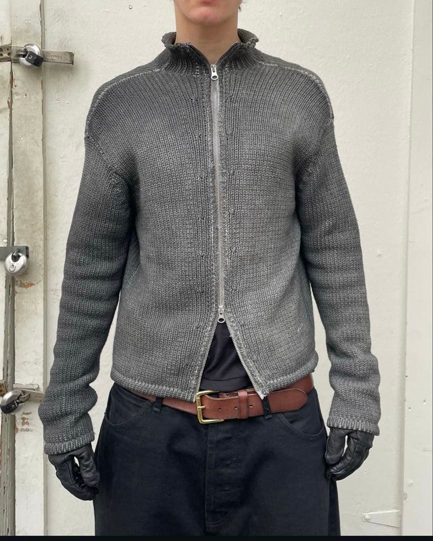 トップス k-two studios Dyed Zip Knit Charcoal