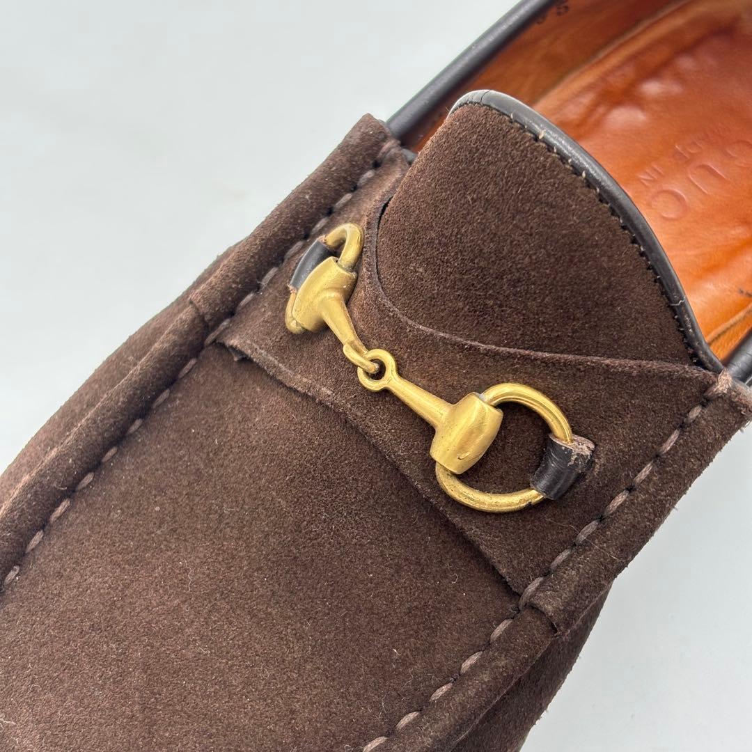 GUCCI グッチ ホースビット スエード ローファー 約23㎝ ブラウン