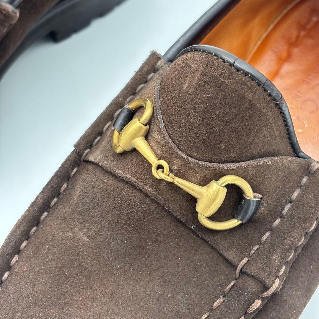 GUCCI グッチ ホースビット スエード ローファー 約23㎝ ブラウン