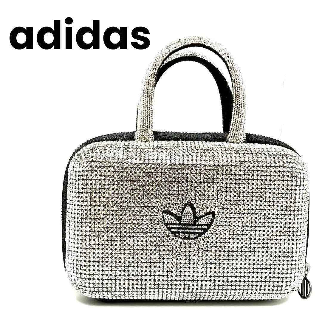 【美品】 adidas アディダス ラインストーン クラッチバッグ バンドバッグ