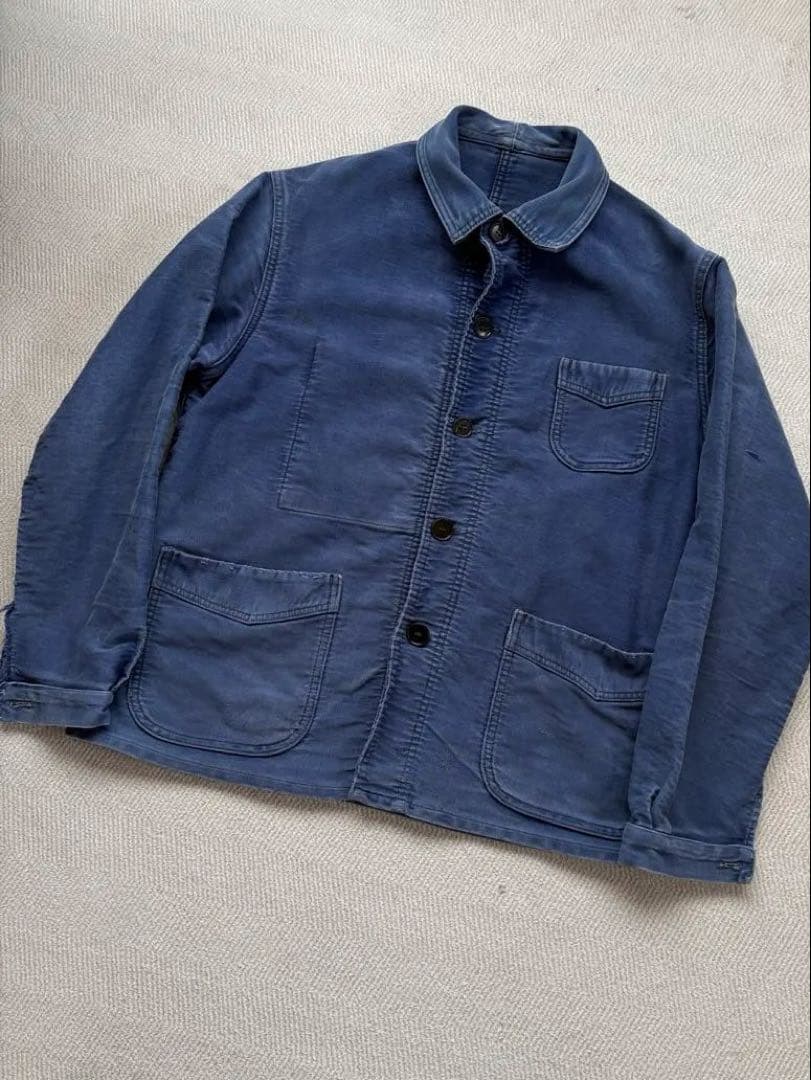 40s 刺繍サイズ52モンサンミシェル モールスキン　フレンチワーク