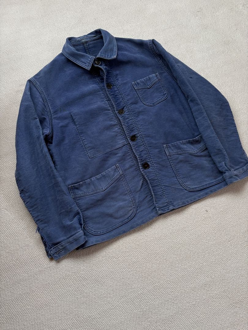 40s 刺繍サイズ52モンサンミシェル モールスキン　フレンチワーク