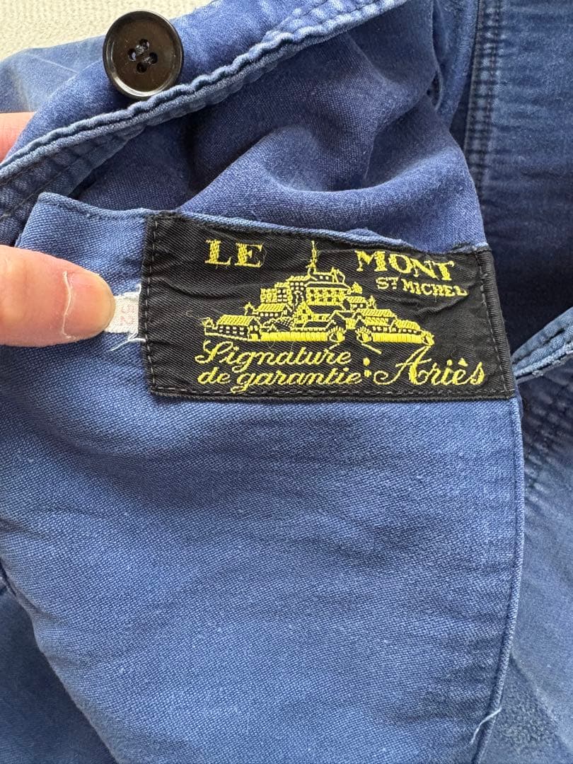 40s 刺繍サイズ52モンサンミシェル モールスキン　フレンチワーク