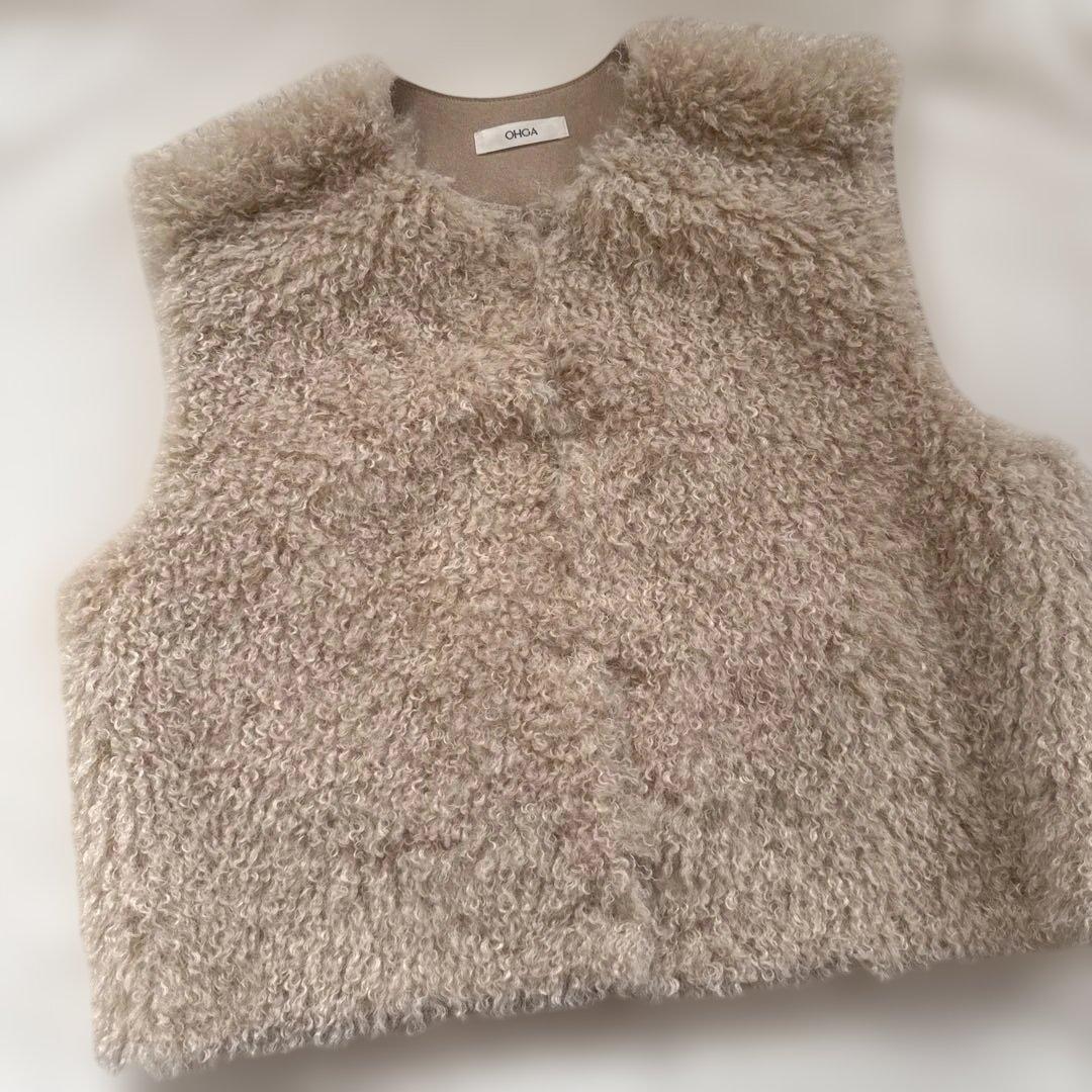 『お値下げ』新品！OHGA ベージュ ファーベスト F
