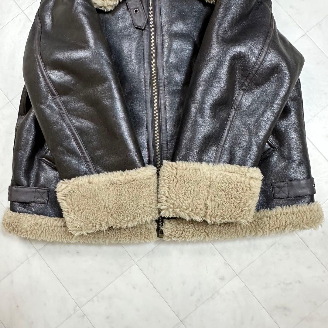 〈美品〉ZARA ザラ【L】ダブルフェイスライダースジャケット