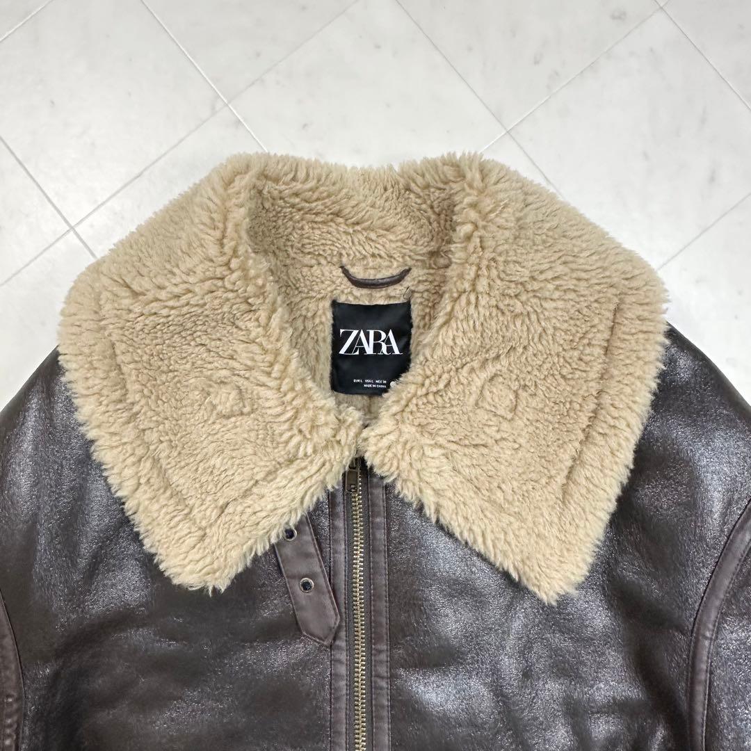 〈美品〉ZARA ザラ【L】ダブルフェイスライダースジャケット