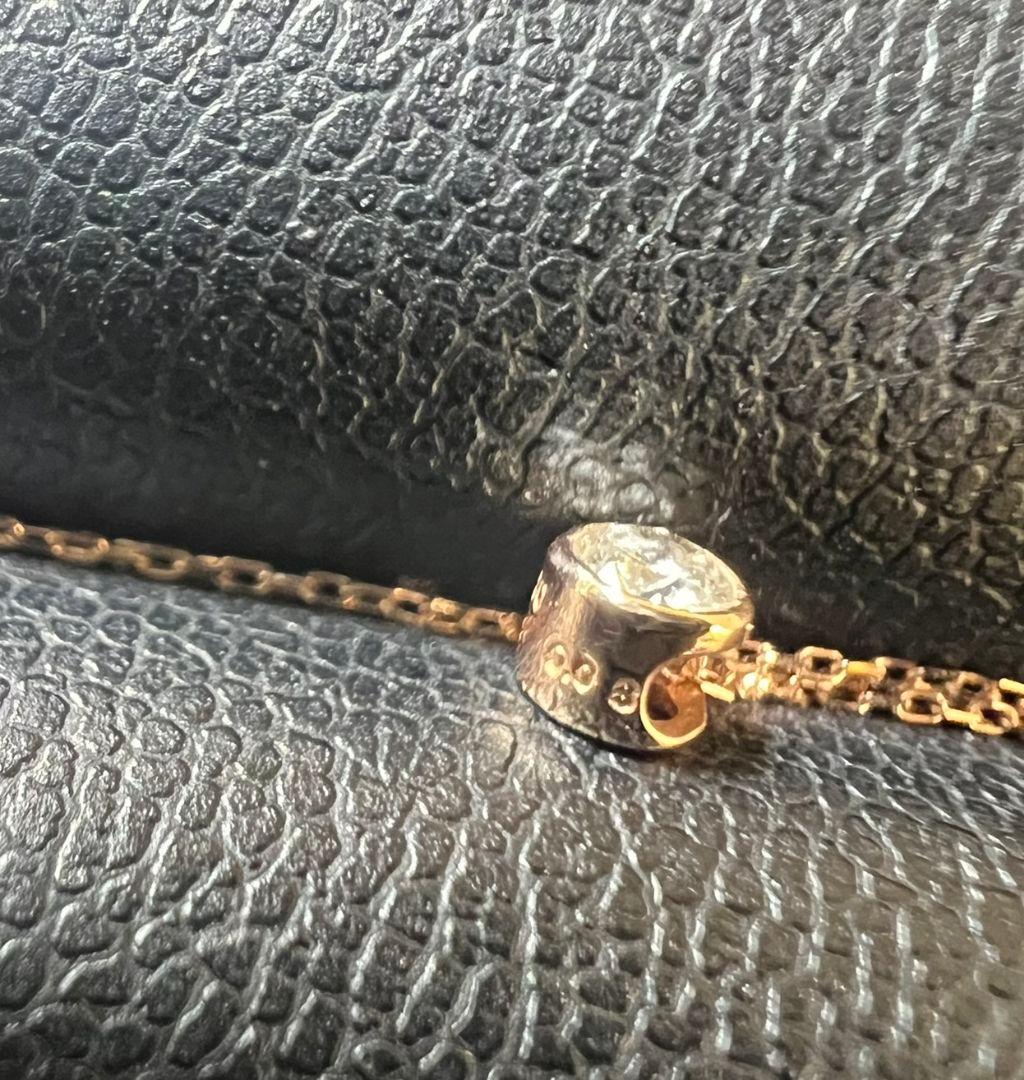 K10PG ピンクゴールド　ダイヤモンド ネックレス 0.08ct ペンダント