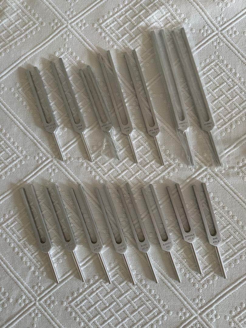 【万葉】音叉15本セット各臓器に対応 米国製ヒューマンオーガンセット