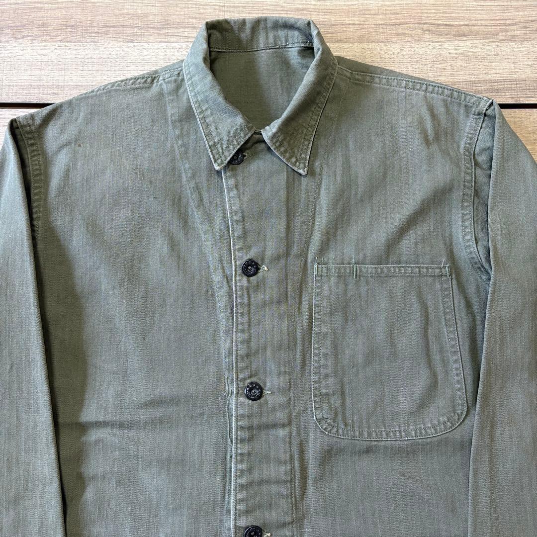 【レア】 US NAVY 40s N-3 HBT カバーオール 大戦 月桂樹