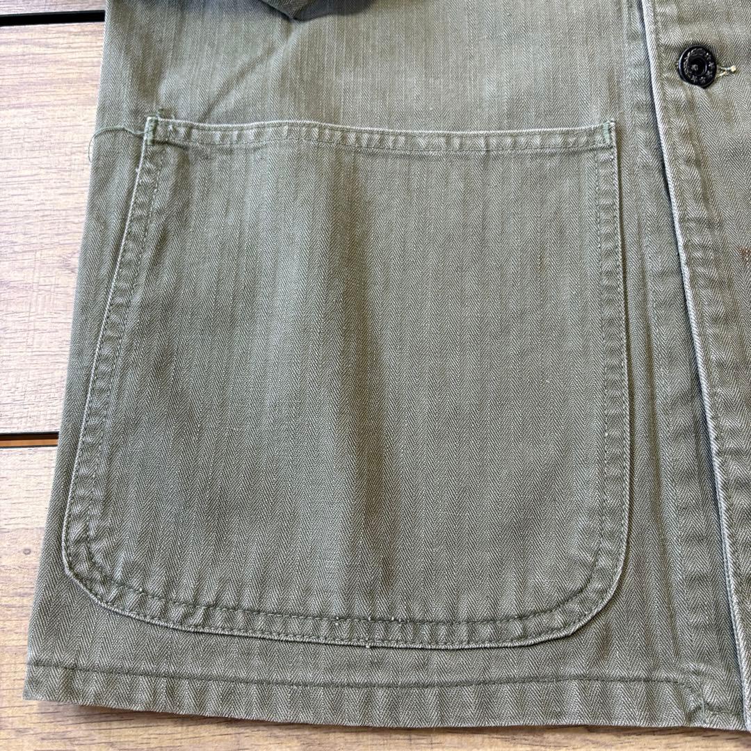 【レア】 US NAVY 40s N-3 HBT カバーオール 大戦 月桂樹