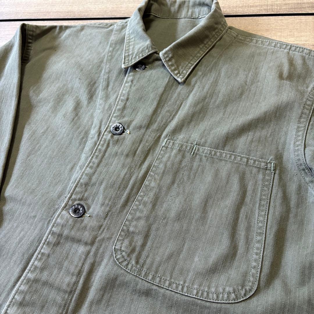 【レア】 US NAVY 40s N-3 HBT カバーオール 大戦 月桂樹