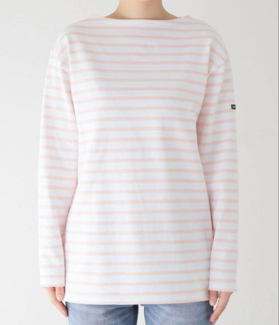 Saint James バスクシャツボートネックウェッソン(ボーダー)ピンク