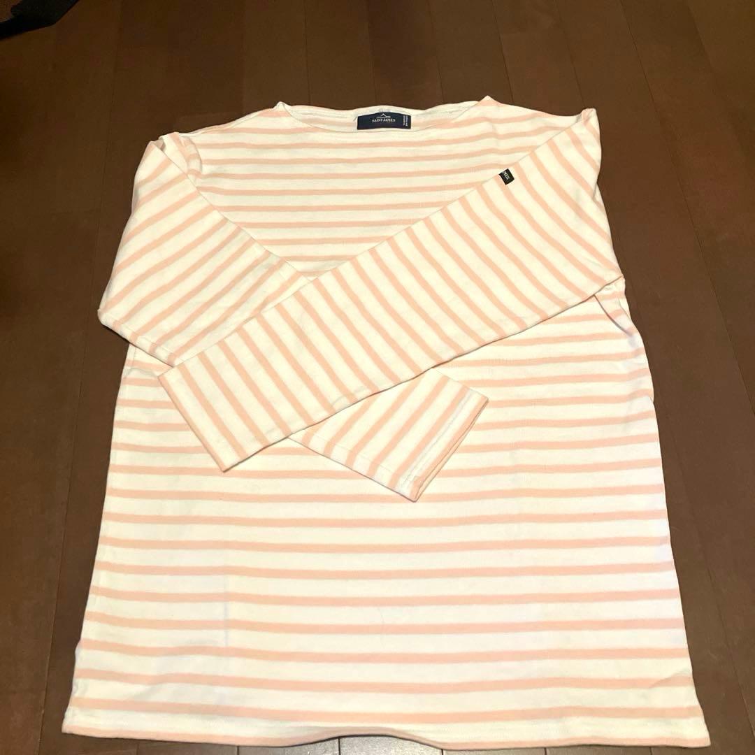 Saint James バスクシャツボートネックウェッソン(ボーダー)ピンク