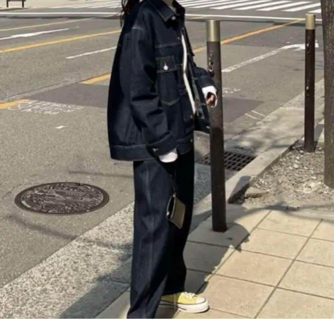 fashiru ★デニムセットアップ　オーバーサイズ　ジャケット　パンツ