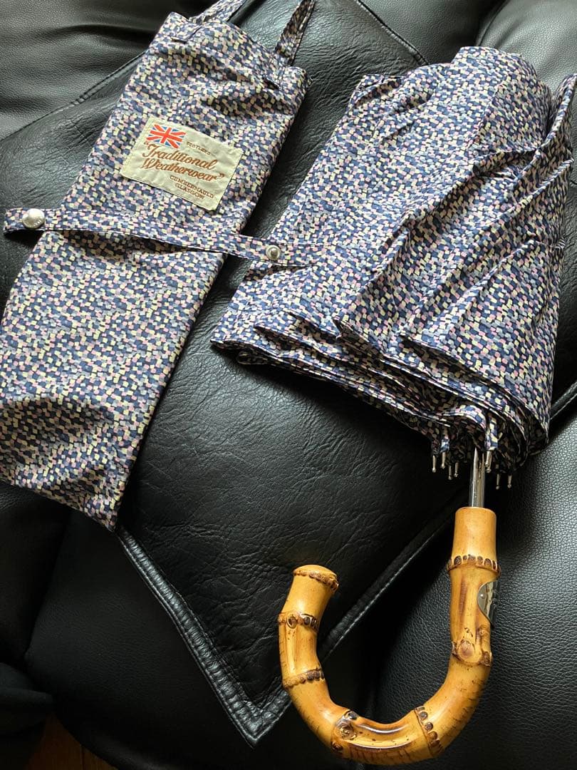 【Traditional Weatherwear】【折りたたみ傘】ネイビー系