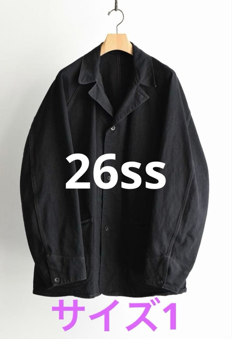 COMOLI 26SS BLACK DENIM WORK JACKET サイズ1