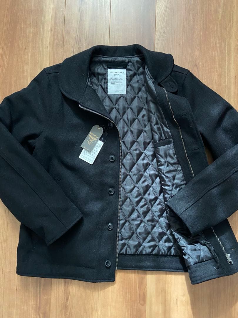 ヒューストン メルトン N-1 デッキジャケット 黒　 XL