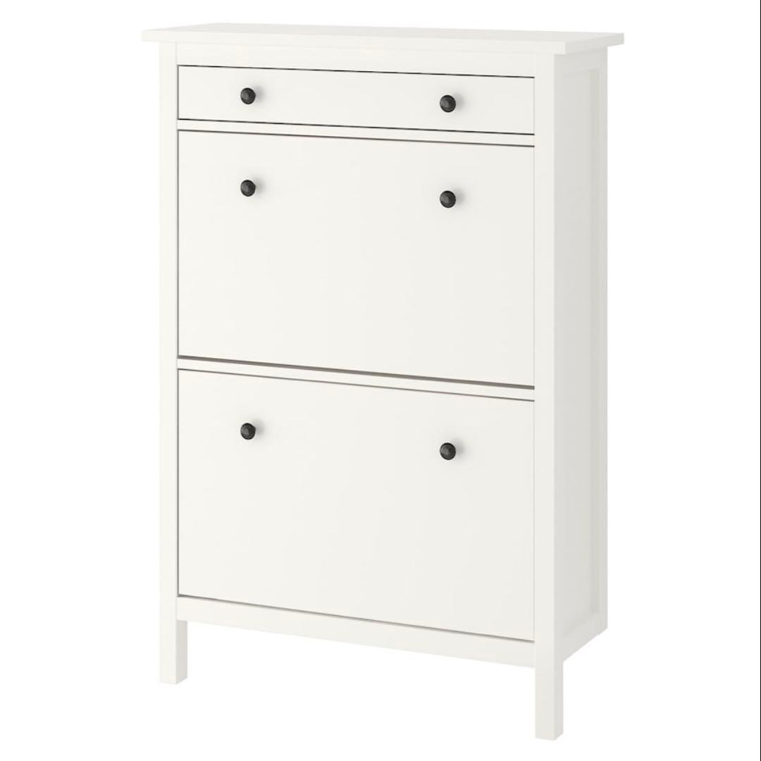 IKEA HEMNES ヘムネス シューズボックス2段, ホワイト