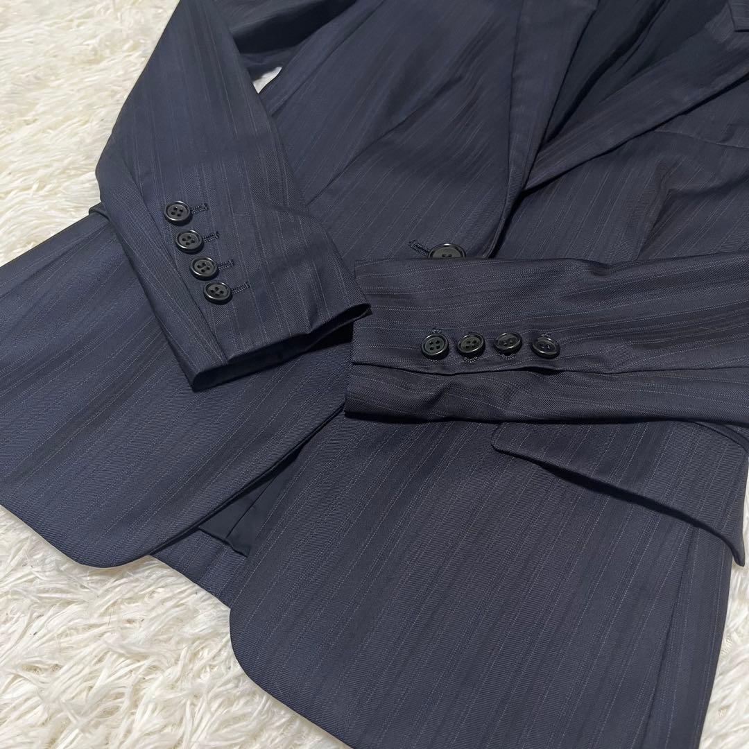 Theory luxe ロロピアーナ セットアップ　ネイビー　ストライプ　36