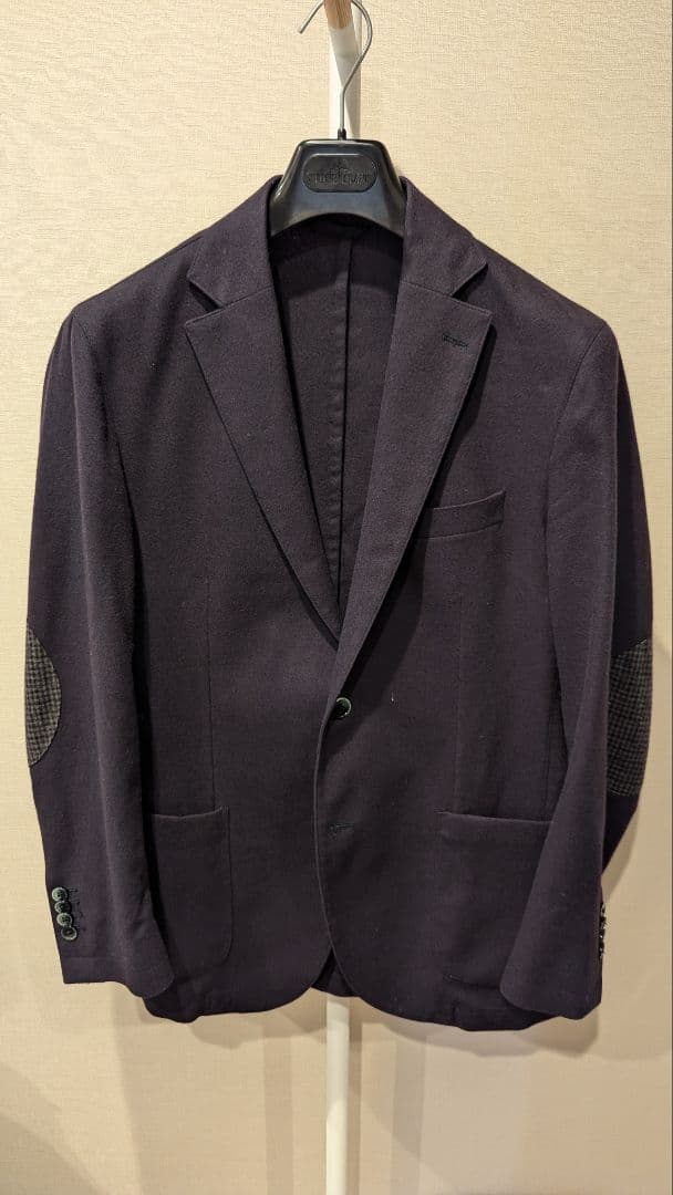 L.B.M.1911 エルボーパッチ付きテーラードジャケット ダークネイビー