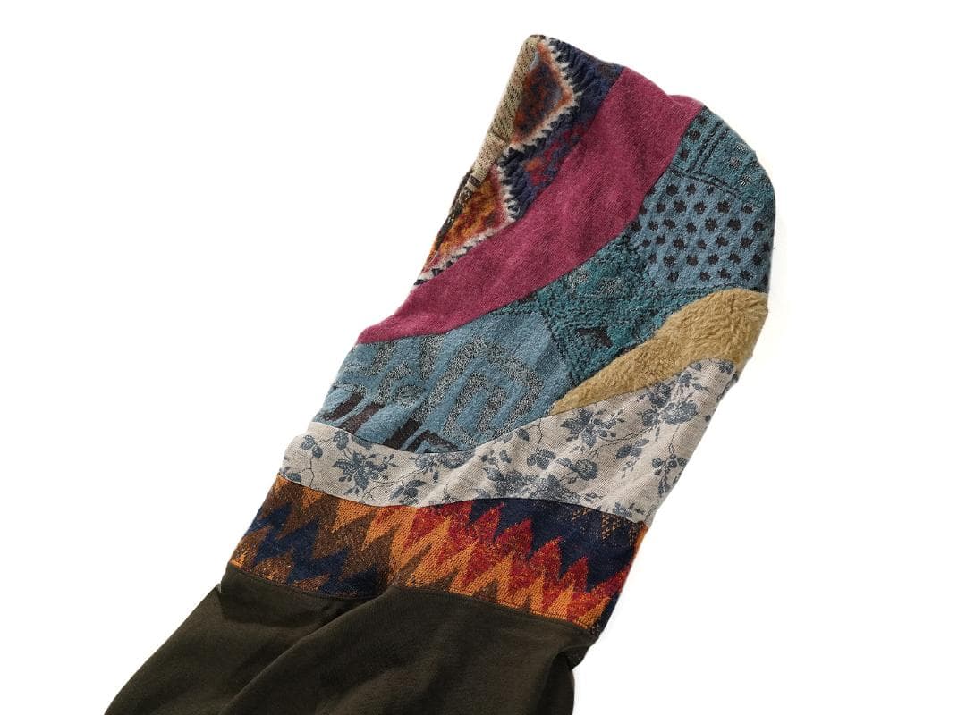 KAPITAL ヒッピー パッチワーク フード カットソー 0サイズ XS