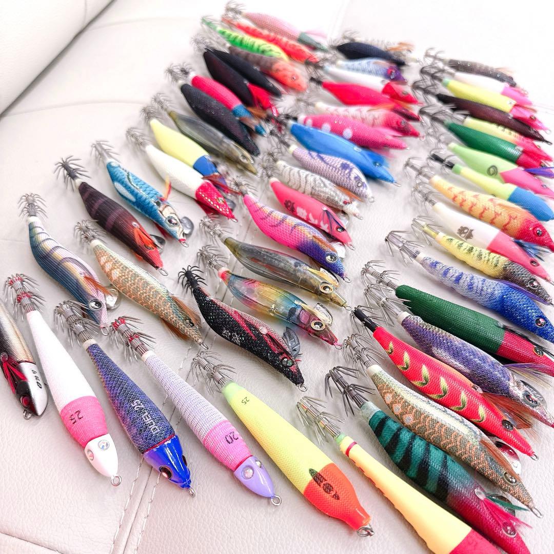 イカメタルスッテ大量！未使用品70%以上含 計53個ケース付き