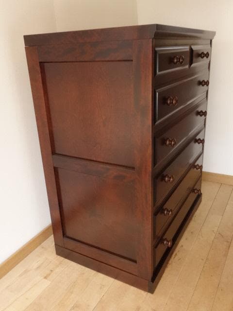 北海道民芸家具　整理タンス　チェスト　再塗装済　ＵＳＥＤ