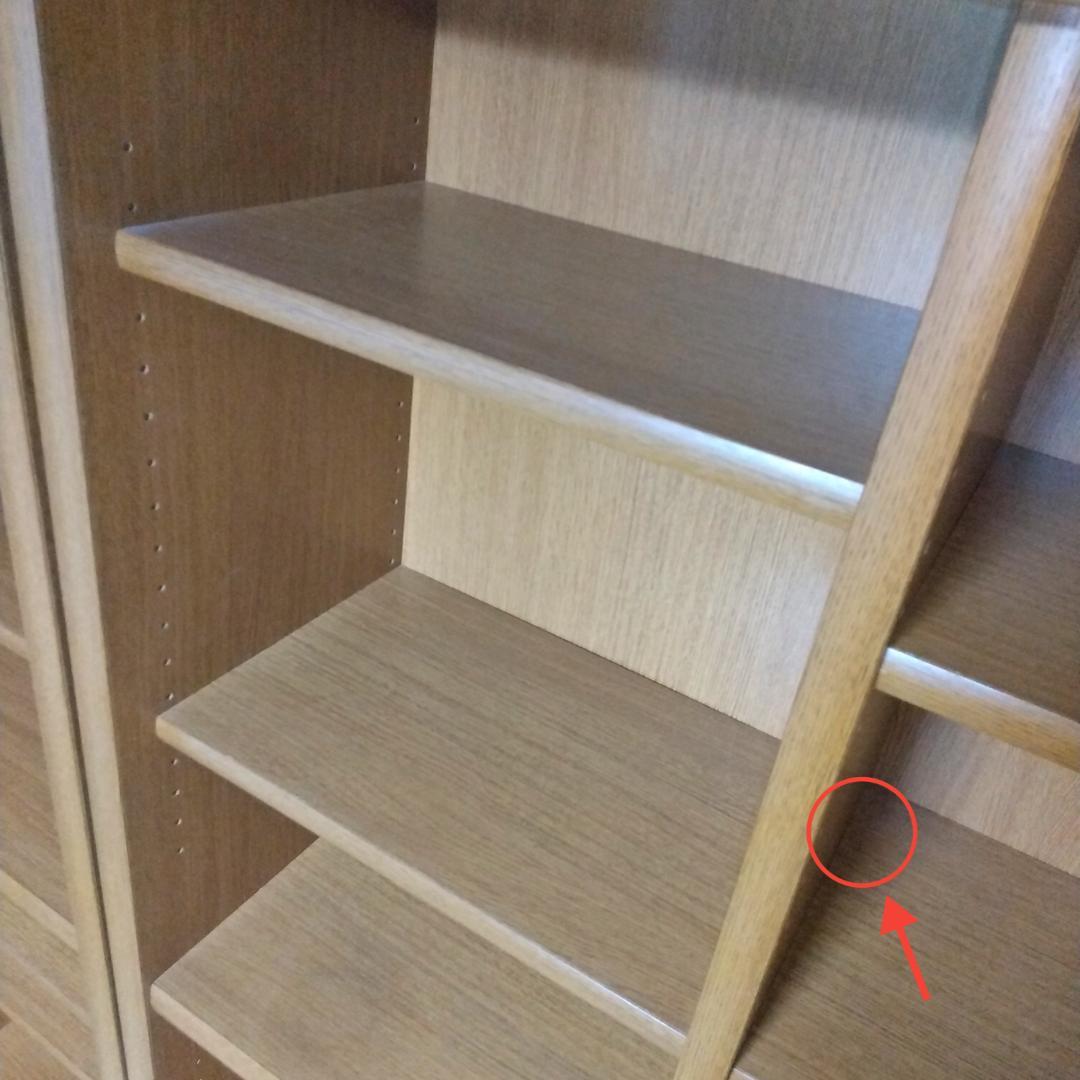 大きい本棚②　木製　ダークブラウン　幅90cm　高224cm　１個　　匿名配送